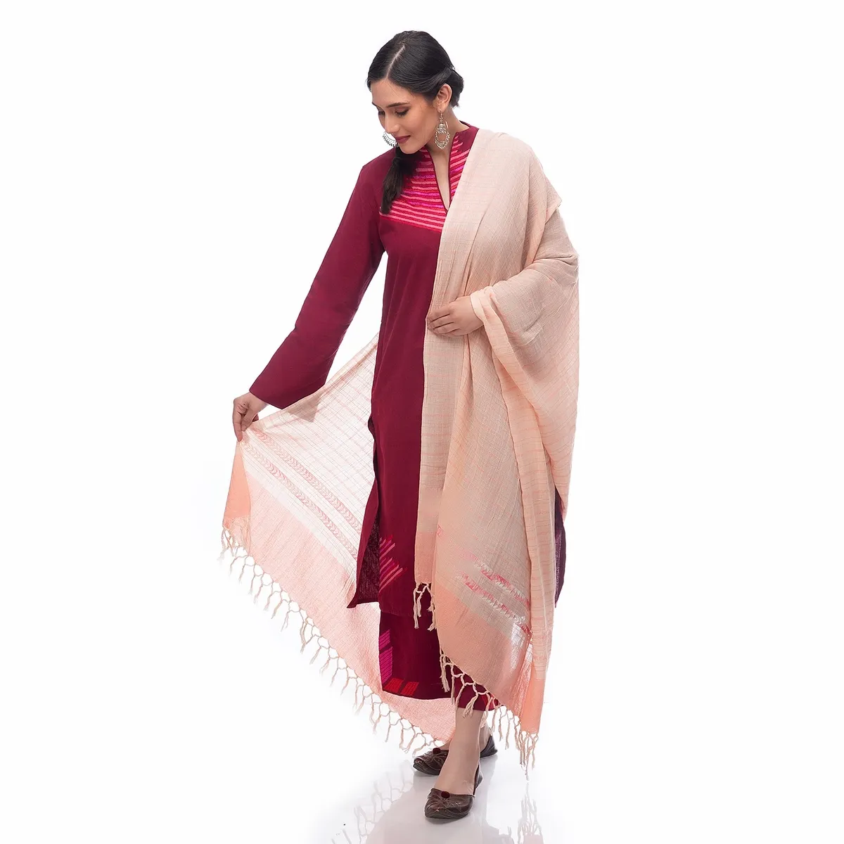 Hand Embroidery Dupatta Turkish Rose